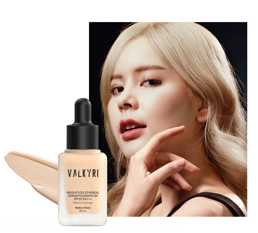 weightless ethereal serum foundation no 19 | Valkyri Cosmetics